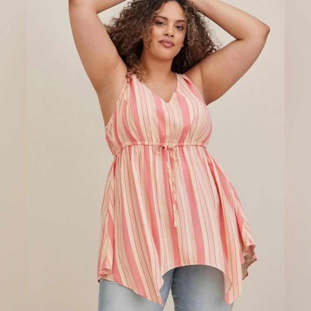 Torrid Striped Empire Tank Top - Picture 1 of 6